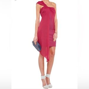 Halston Heritage fuchsia cocktail mini dress